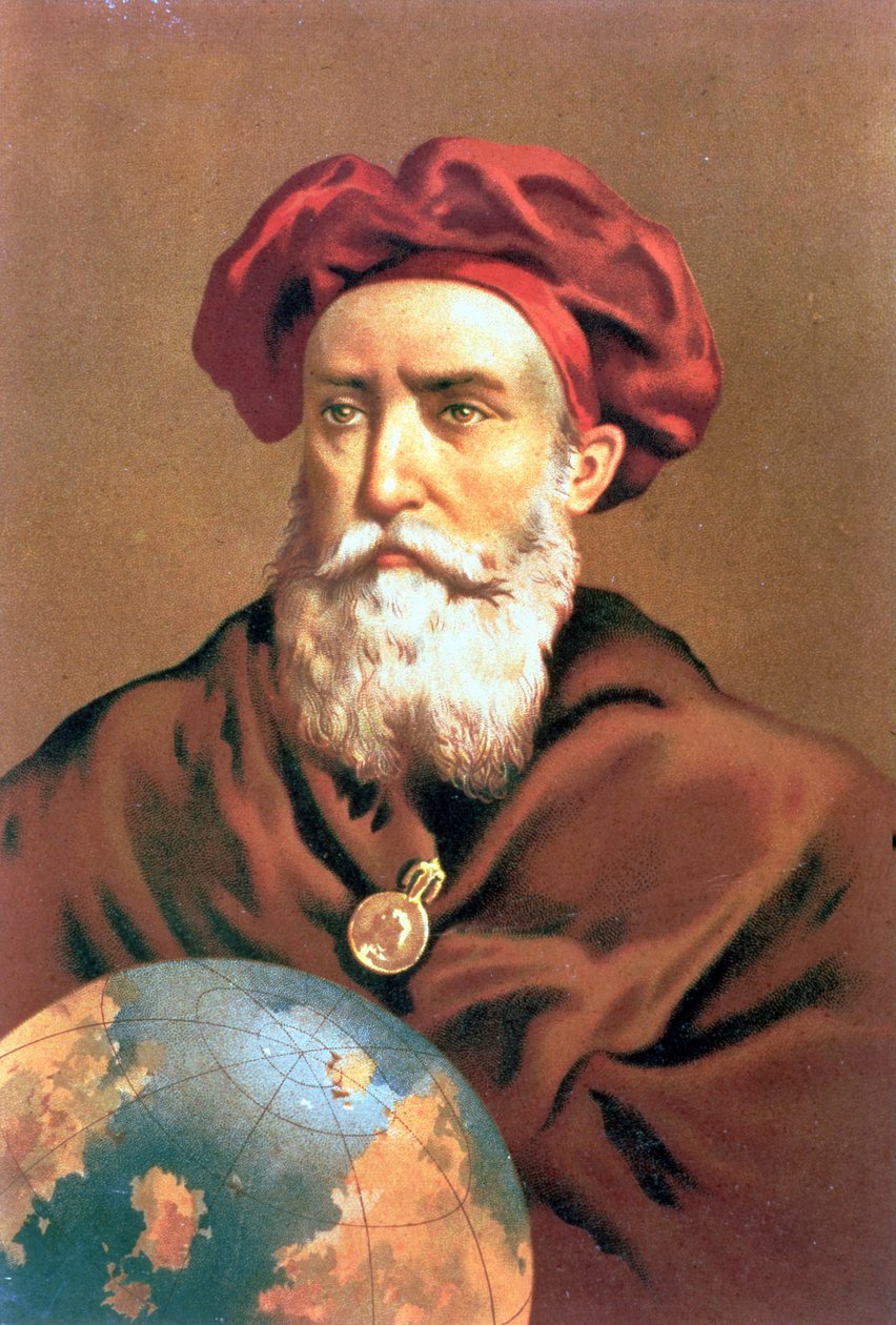 IND 123 0784502/2 Vasco da Gama (ca 1469-1525) portugisisk navigatör av Spanish School