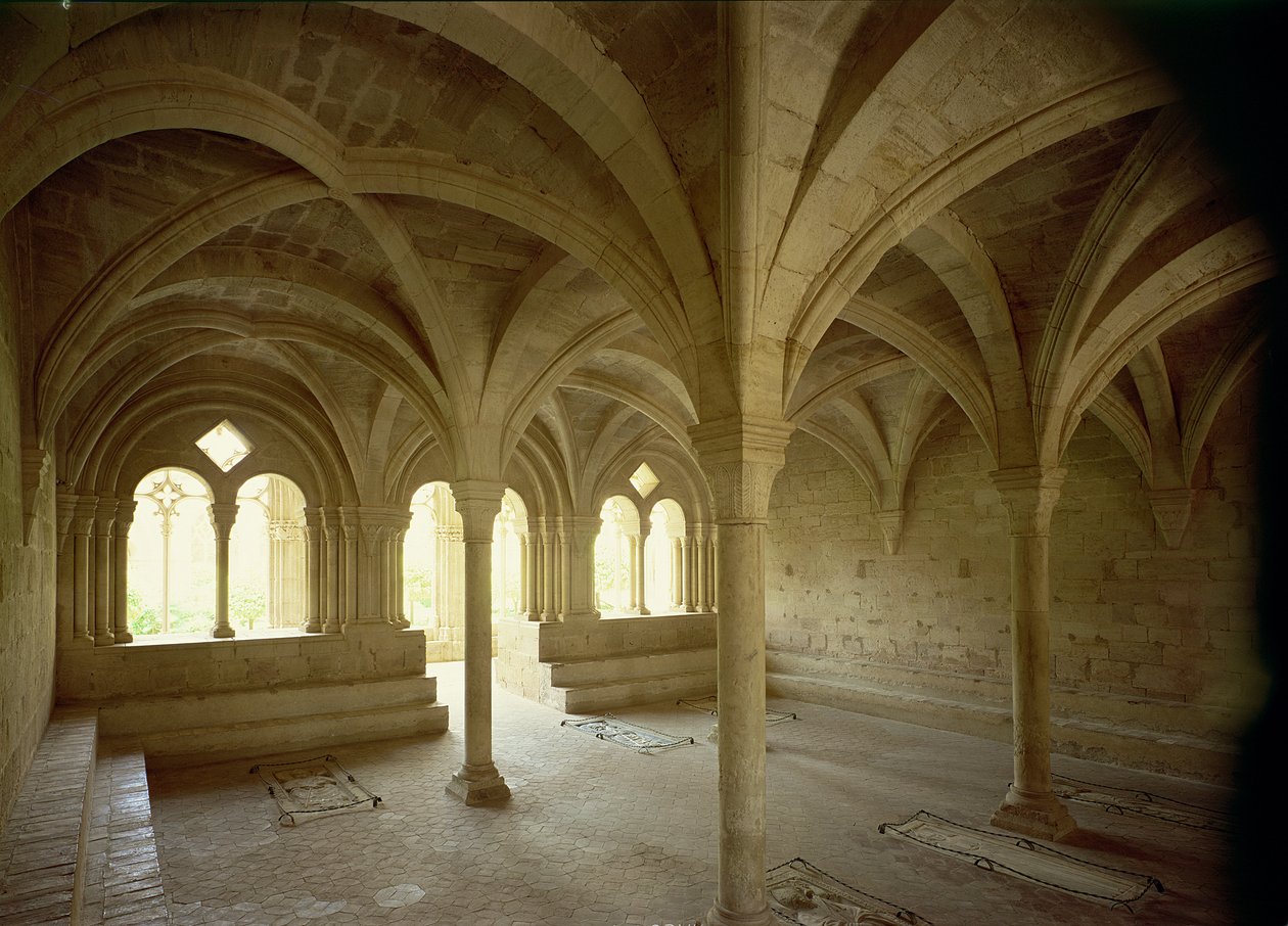 Kapitelhusets interiör, 1100-1200-talet av Spanish School
