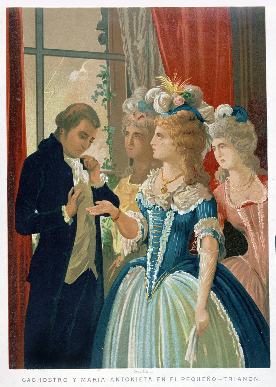 Intervju med Marie-Antoinette och Cagliostro på Petit Trianon av Spanish School