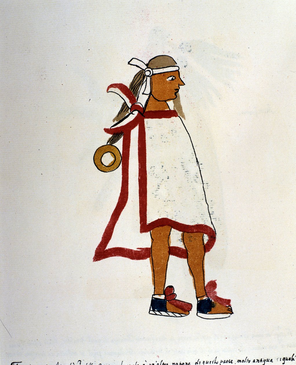 Man av det aztekiska folket i Codex Vaticanus 3738 (Codex Vat. Rios). Faksimil av manuskriptet av dominikanen Pedro de los Rios, mellan 1570 och 1589, Bibl. Vatikanen. av Spanish School