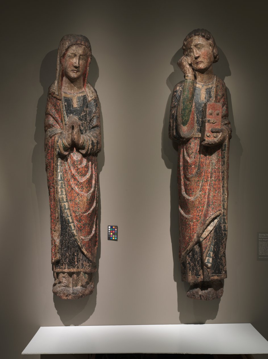 Sörjande Johannes och Sörjande Jungfru, kungariket Kastilien och León, ca 1250-1275 av Spanish School