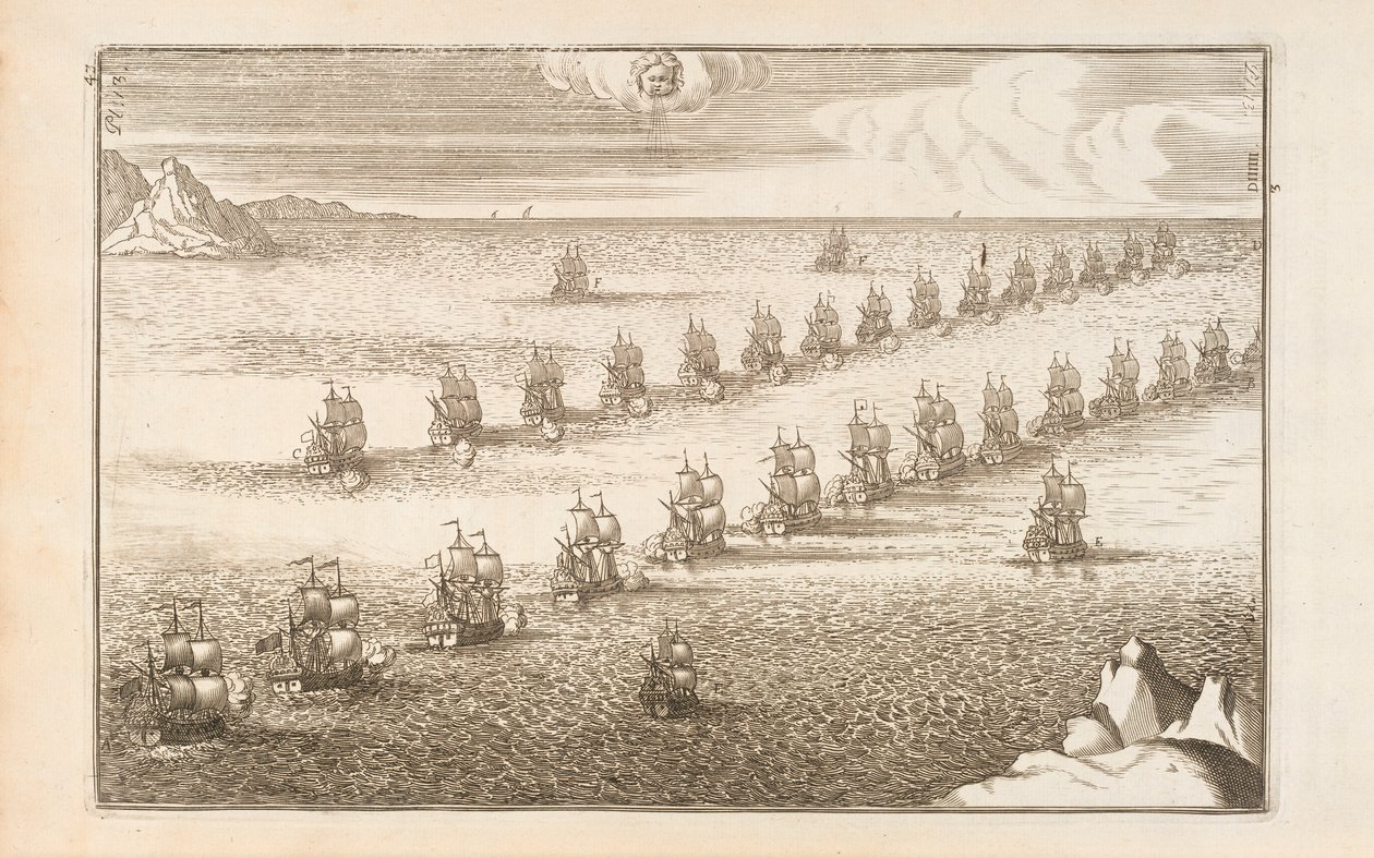Sida 43 från The Art of the Naval Armies av Paul Hoste, Leon, 1727 av Spanish School