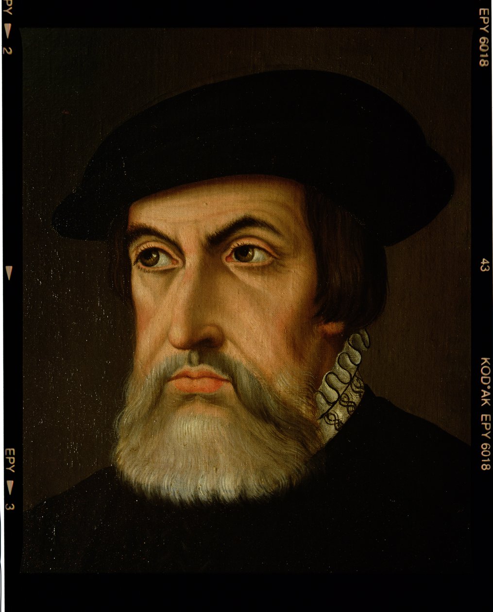 Porträtt av Hernan Cortes (1485-1547) (olja på duk) av Spanish School
