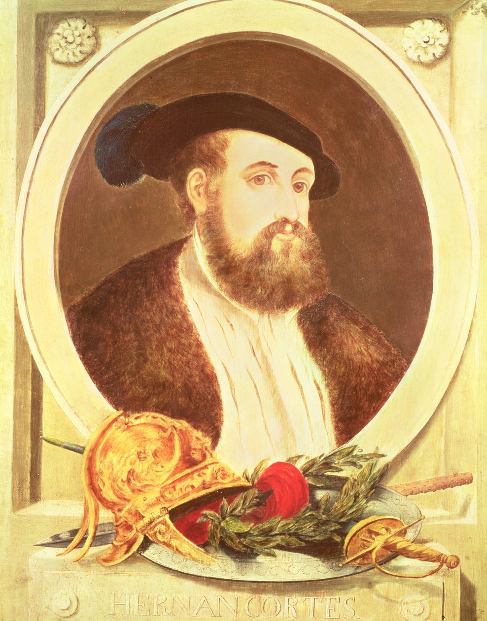 Ata o Hernan Cortes (1485-1547) sau av Spanish School
