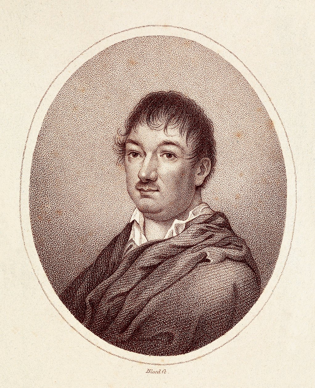 Porträtt av Leandro Fernandez de Moratin (1760-1828), spansk författare. Gravyr 1800-talet. Nationalbiblioteket i Madrid. av Spanish School