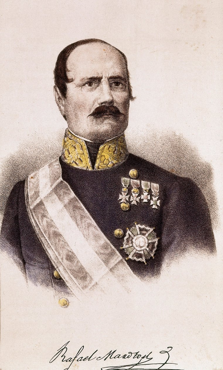 Porträtt av Rafael Maroto (1783-1847), 1800-talet (gravyr) av Spanish School