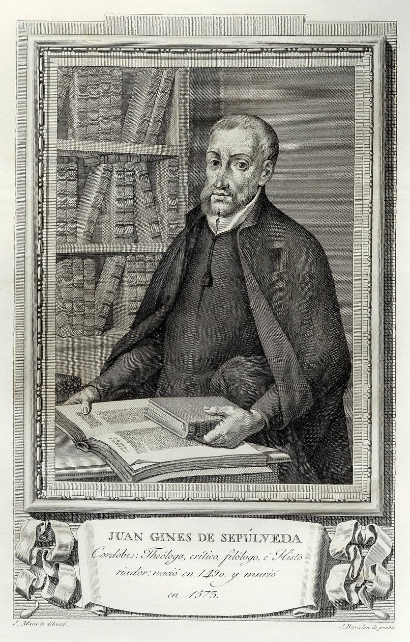 Porträtt av den spanske humanisten och religiösen Juan Gines de Sepulveda (1490-1573) av Spanish School
