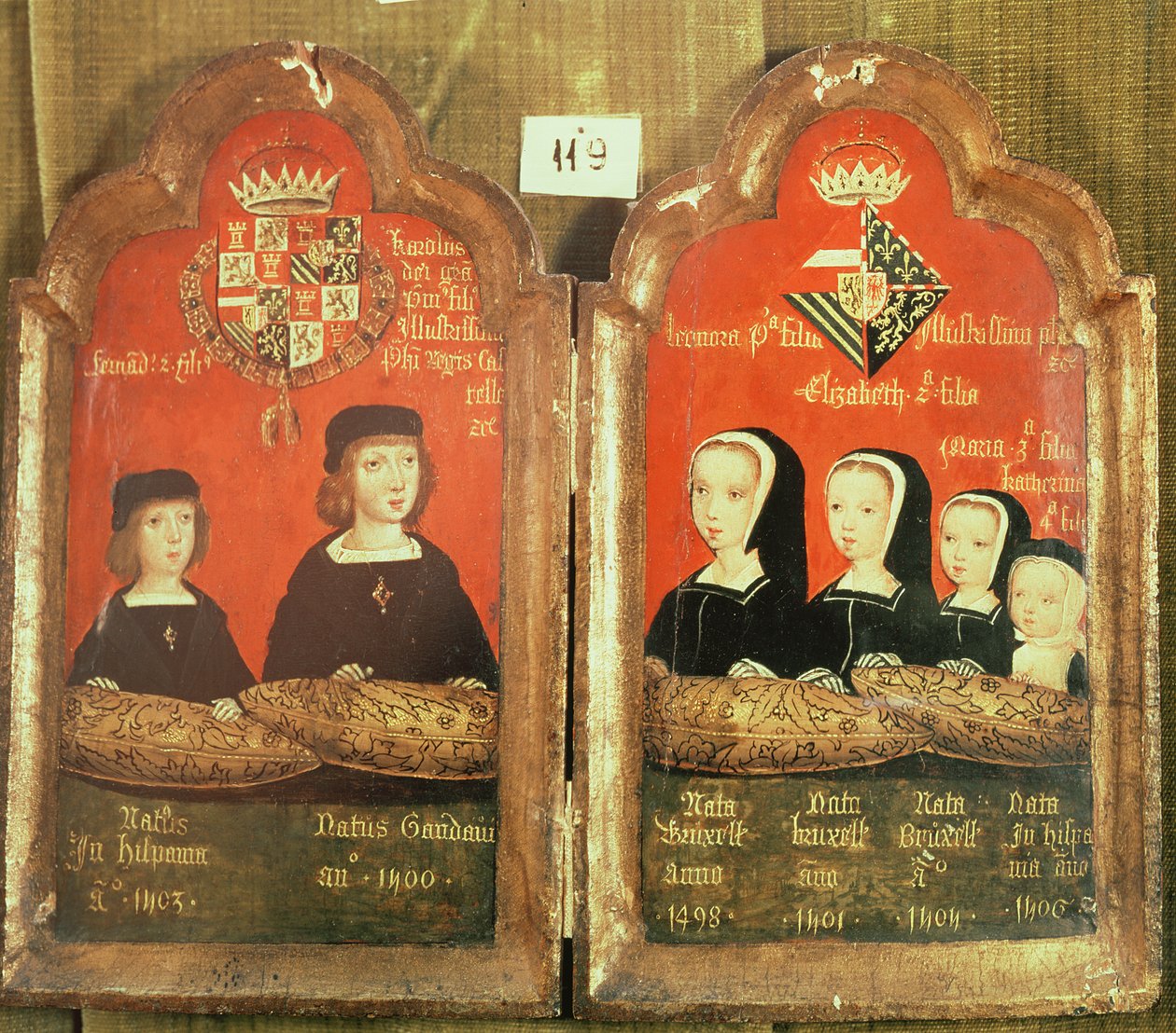 Porträtt av Philip I:s barn (1478-1506) The Handsome och Joanna 