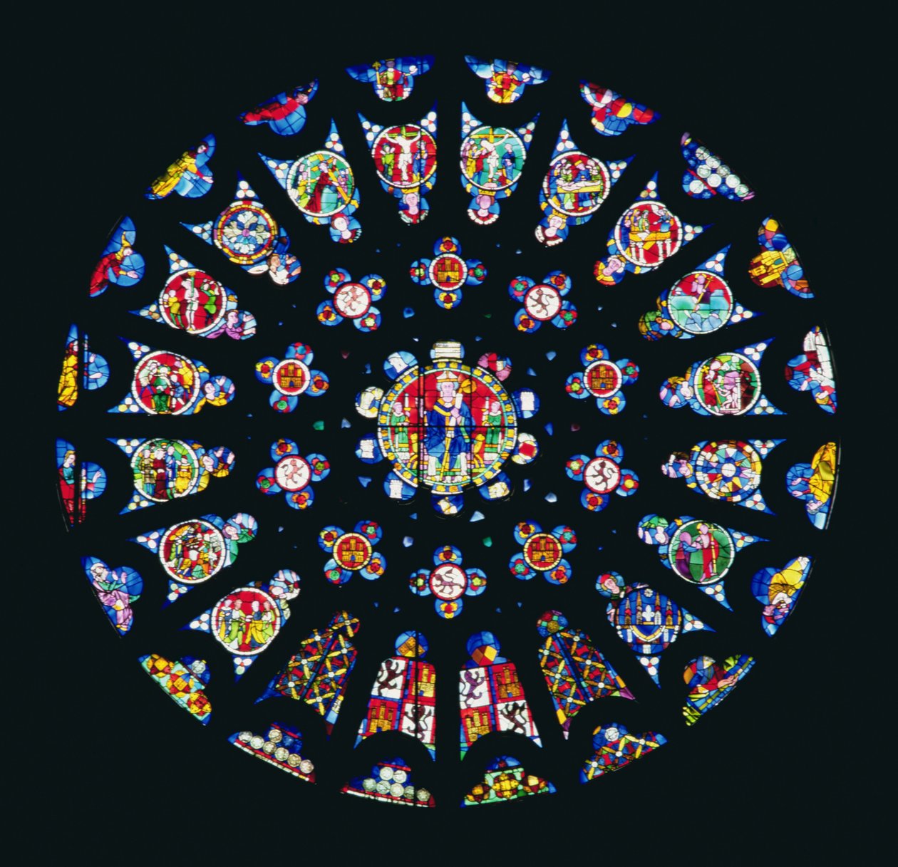 Södra rosenfönster, c.1280 av Spanish School