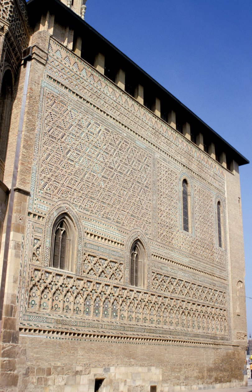 Spanien, Saragossa. La Seo, Mudejar Wall. av Spanish School