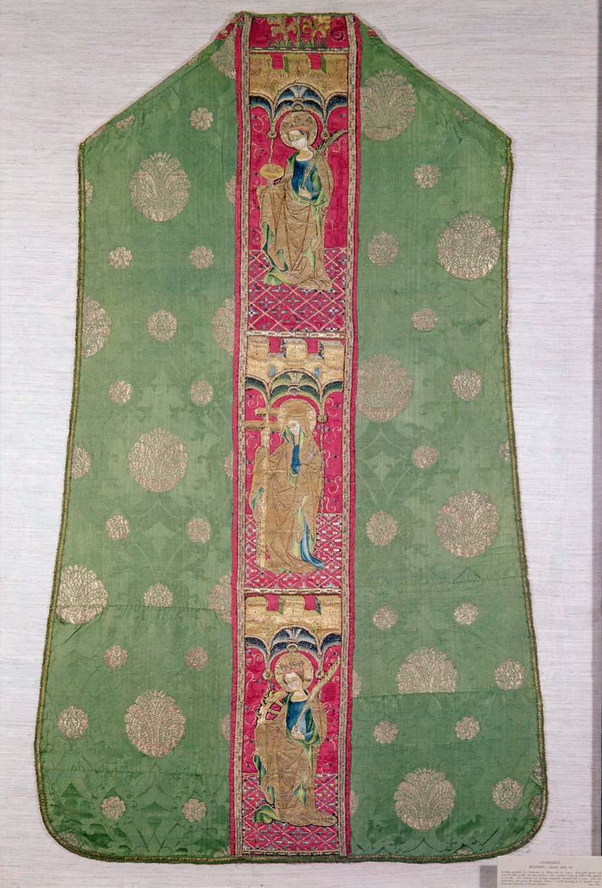 Spansk Chasuble, ca 1425-50 (broderat siden) av Spanish School