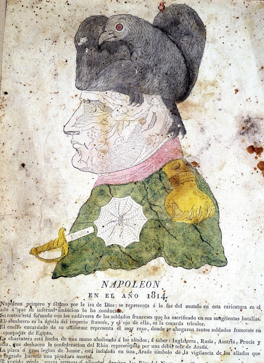 Spansk tecknad film av Napoleon 1st av Spanish School