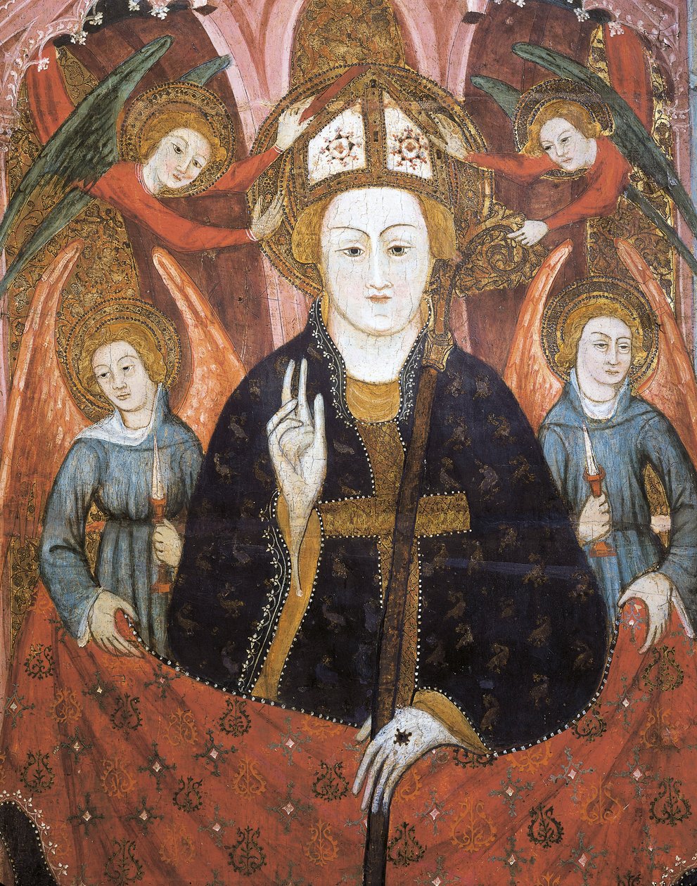 St Lazarus, retablo över St Lazarus liv av Spanish School