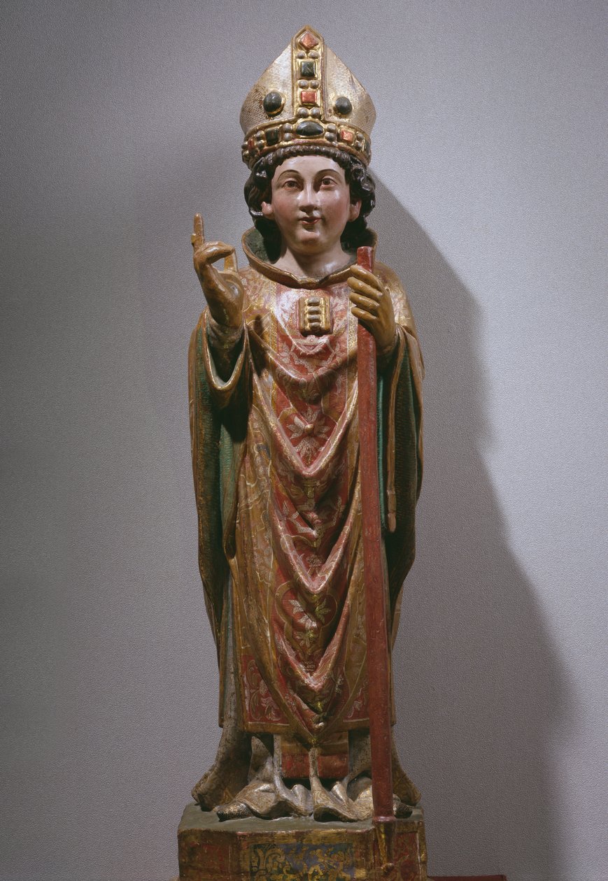 St. Martin av Tours, sent 1300-tal - början av 1400-talet (målat och förgyllt trä) av Spanish School