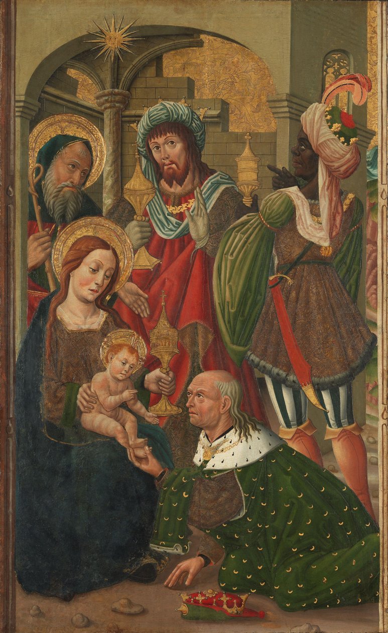 The Adoration of the Kings, ca 1490 (tempera på panel) av Spanish School