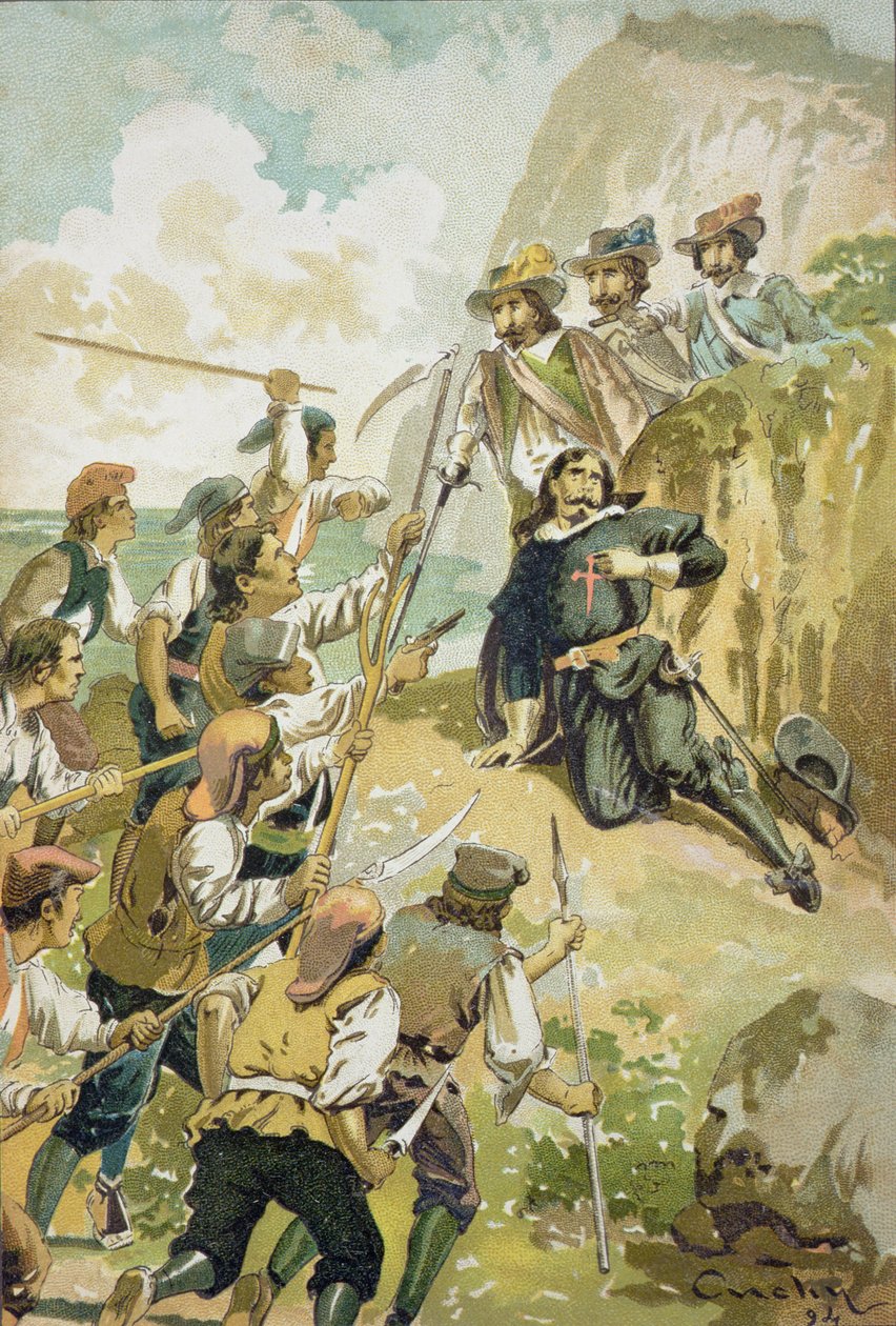 The Bloody Corpus, 1894 (lito i färg) av Spanish School