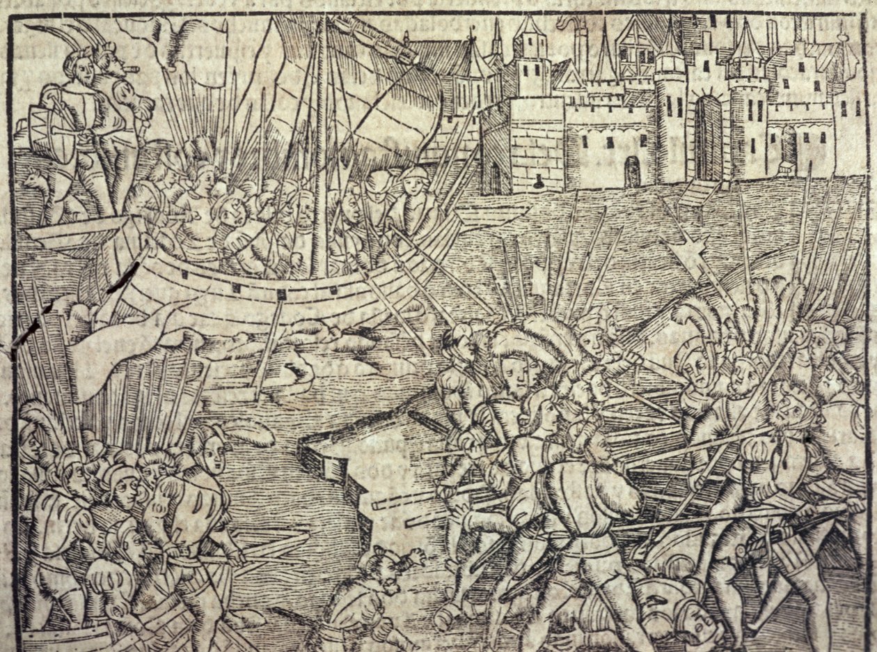 Erövringen av Peru, illustration från 