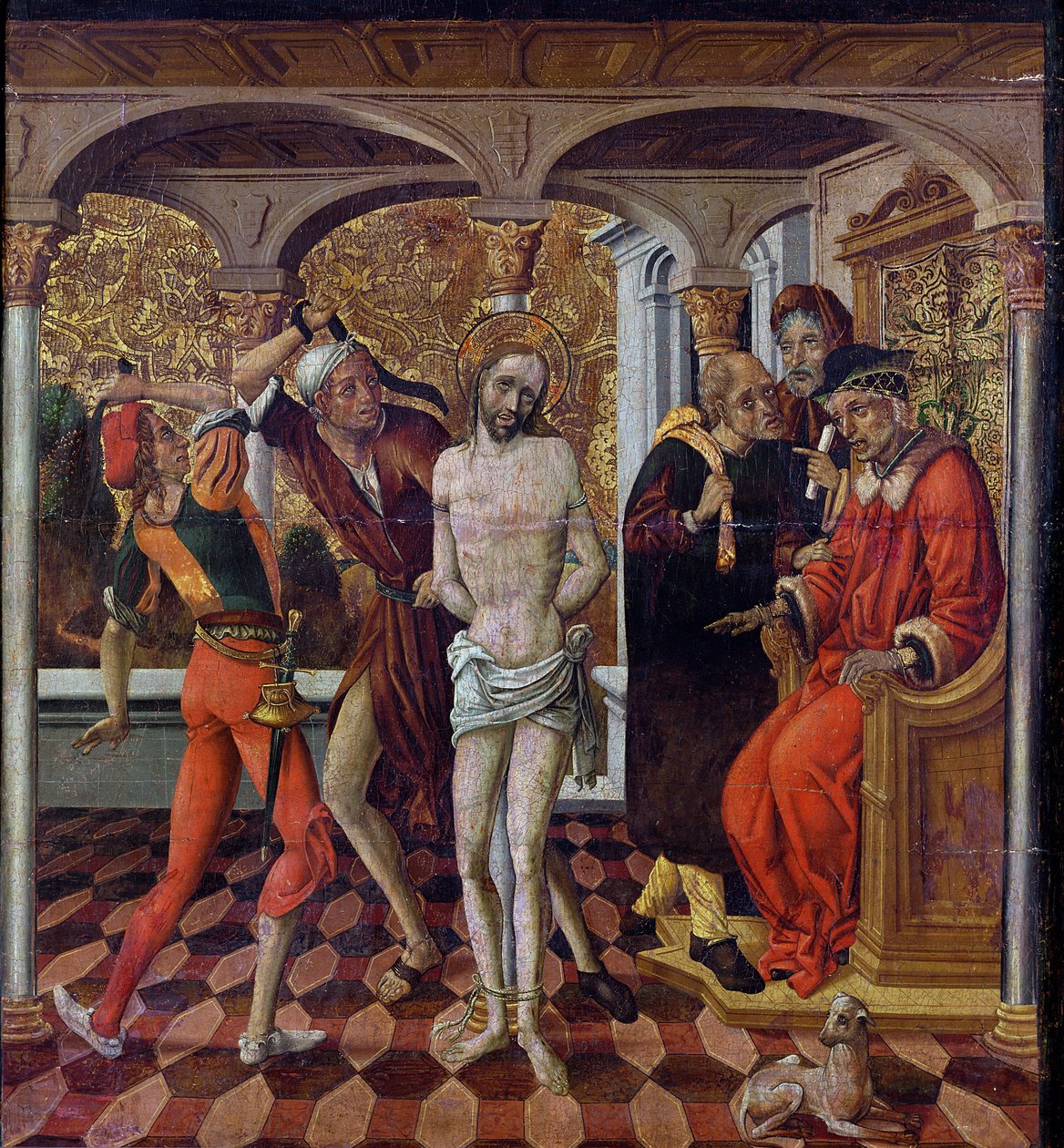 Kristi flagellation av Spanish School