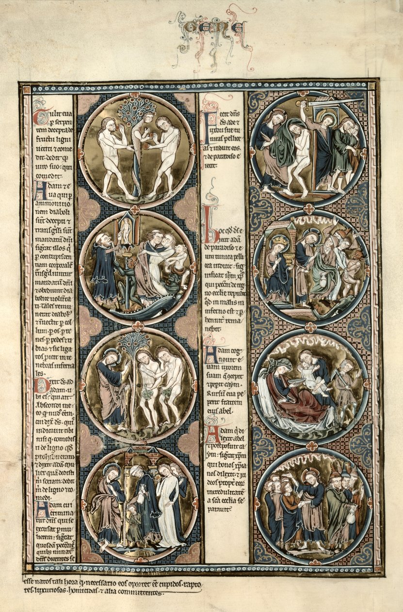 The Toledo Bible Moralisee f.7v av Spanish School