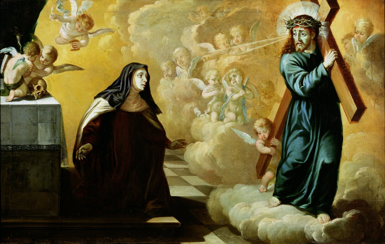 The Vision of St. Teresa av Spanish School