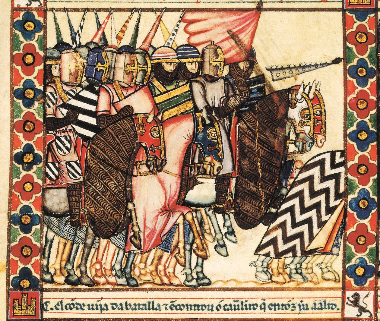 Tjuren från Plasencia, Sång 144, miniatyr tagen från Sankta Marias canticle av Spanish School