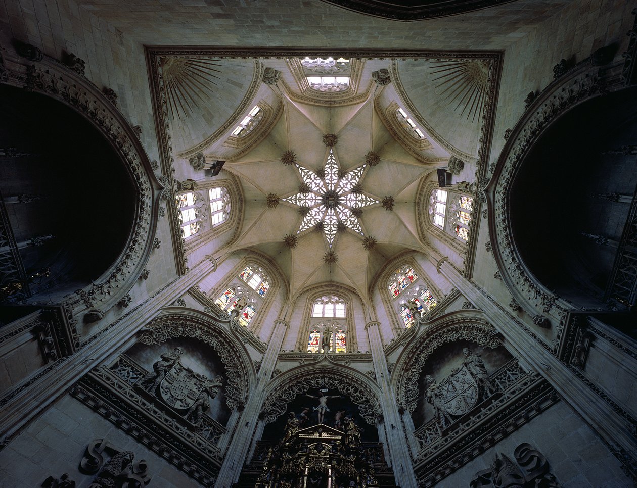Taket på Capilla del Condestable, sent 1400-tal av Spanish School