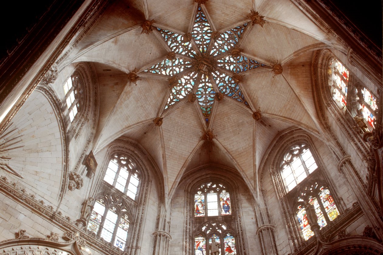 Taket på Capilla del Condestable, sent 1400-tal av Spanish School