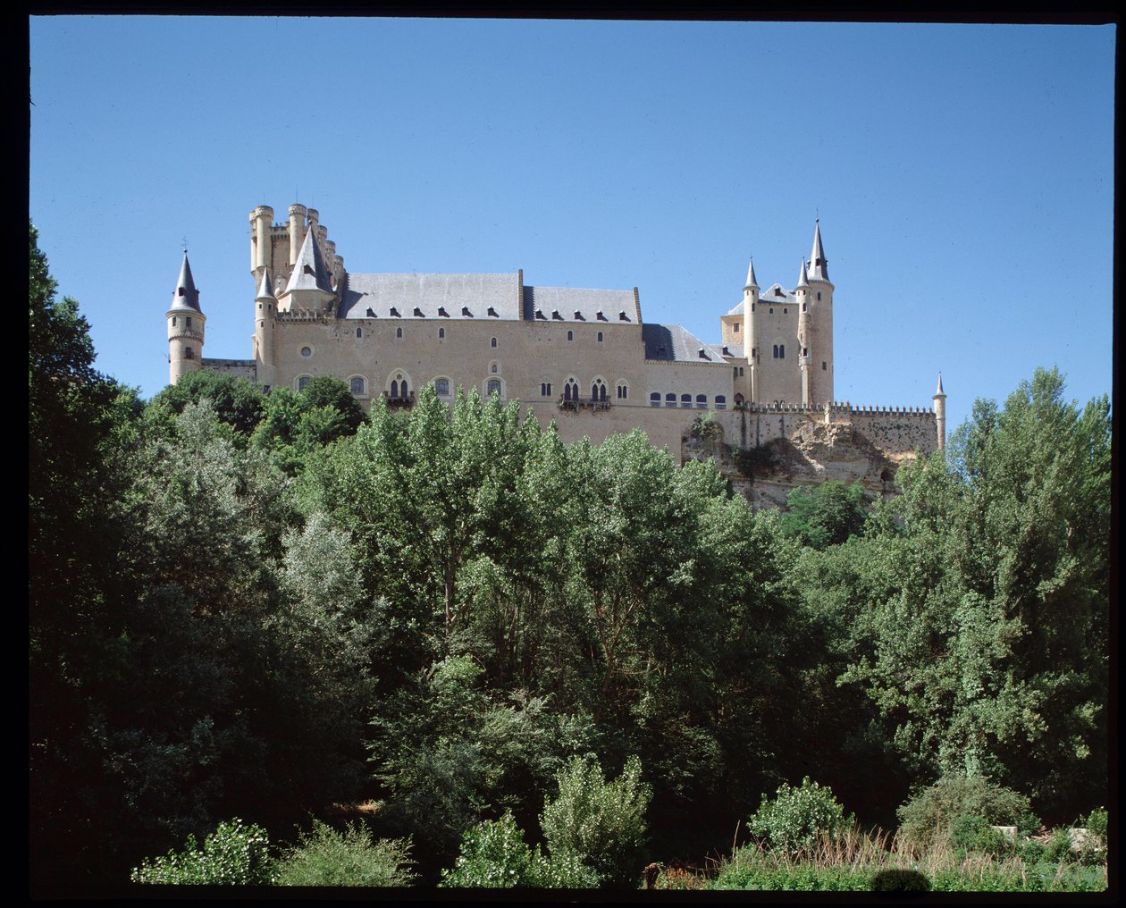 Utsikt över alcazar av Spanish School