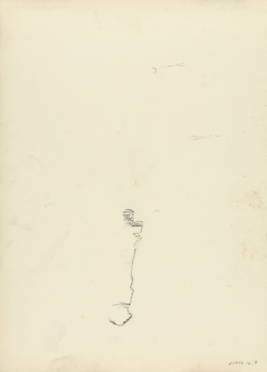Studera, för gyllene kalvens grotta (grafit) (se 265077 för recto) av Spencer Frederick Gore