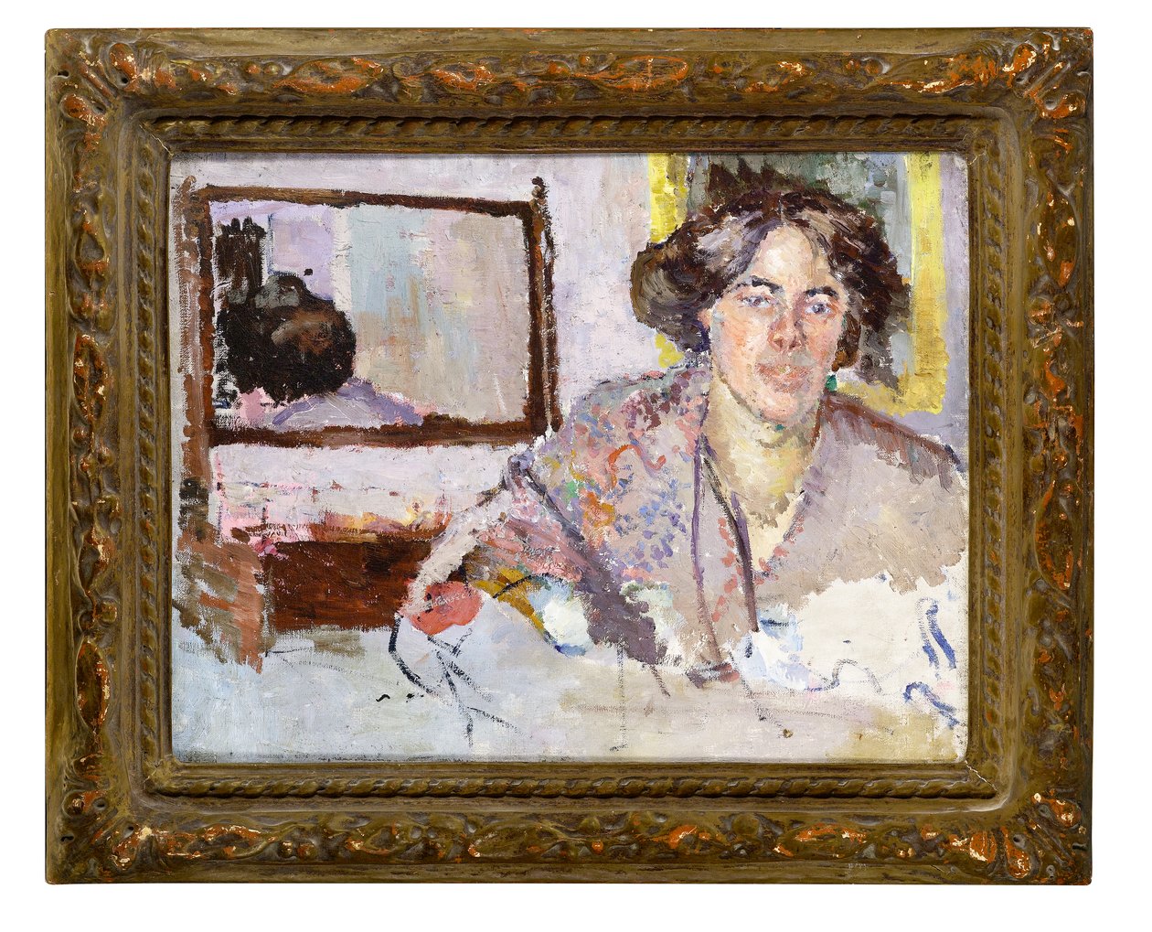 Kvinna framför en spegel av Spencer Frederick Gore