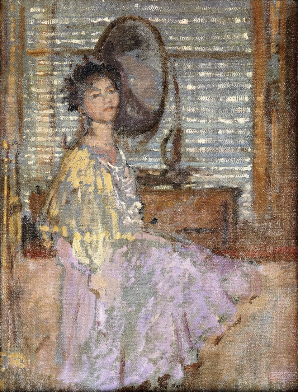 Bakom blinden, av Spencer Frederick Gore