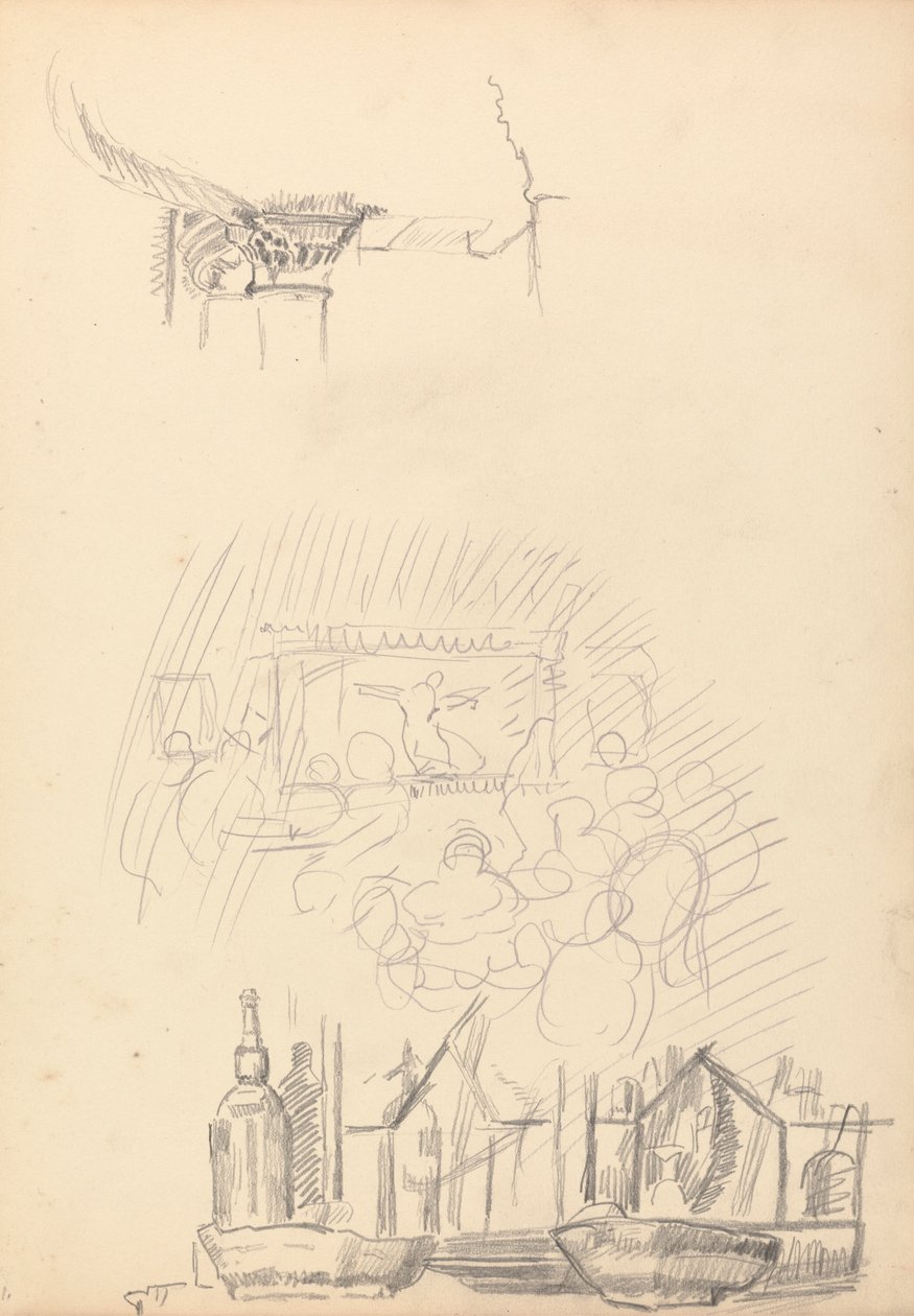 Cave of the Golden Calf: Skisser av en scen och bar av Spencer Frederick Gore