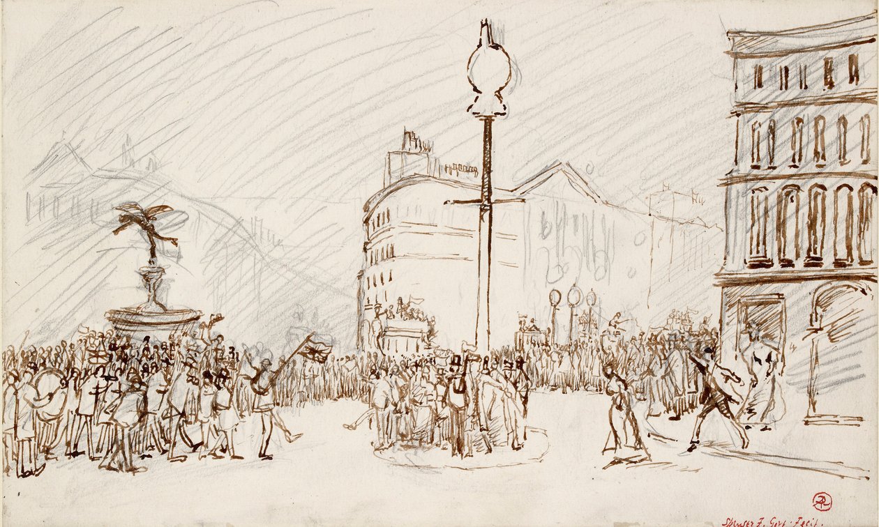 Street Scene-Piccadilly Circus, c1900-talet av Spencer Gore