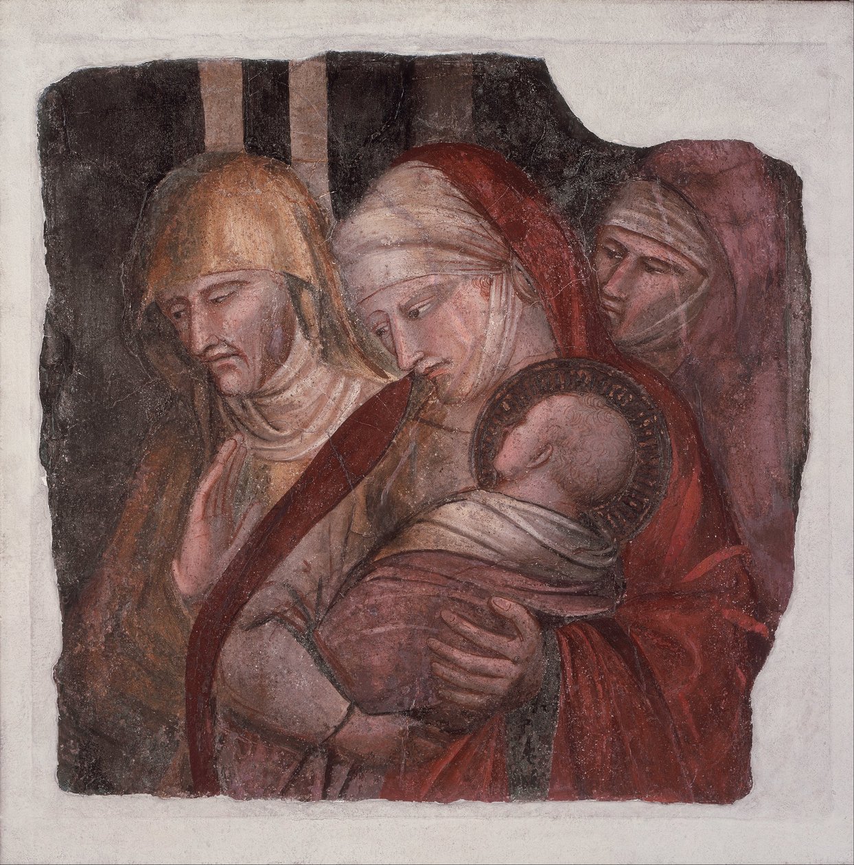 The Infant St. John the Baptist presented to Zacharias  av Aretino Luca Spinello or Spinelli
