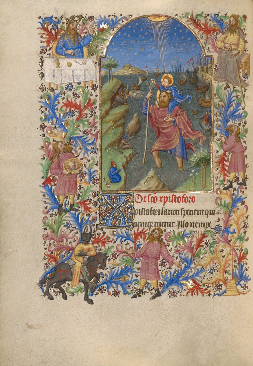 Saint Christopher bär Kristusbarnet av Spitz Master