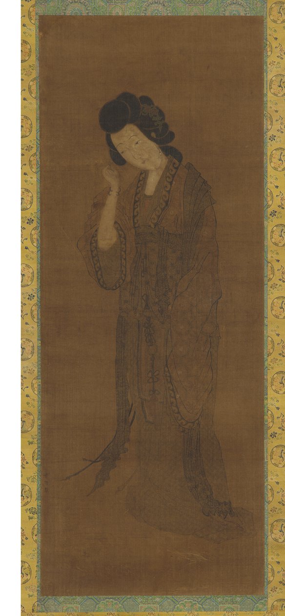 Den stående gestalten av en kvinna av Spurious signature of Yuan Qian
