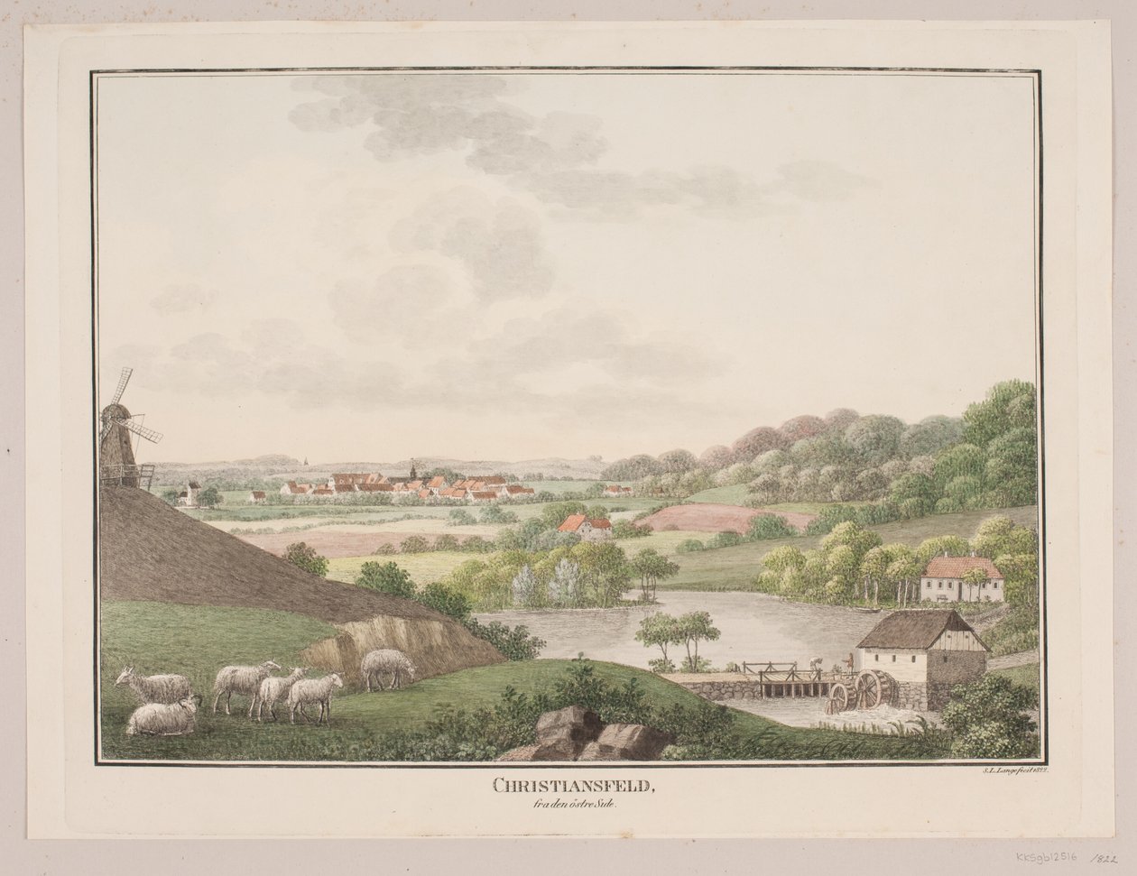 Christiansfeld, från östra sidan av Søren L. Lange