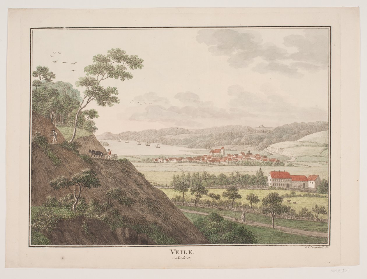 Vejle från nordväst av Søren L. Lange