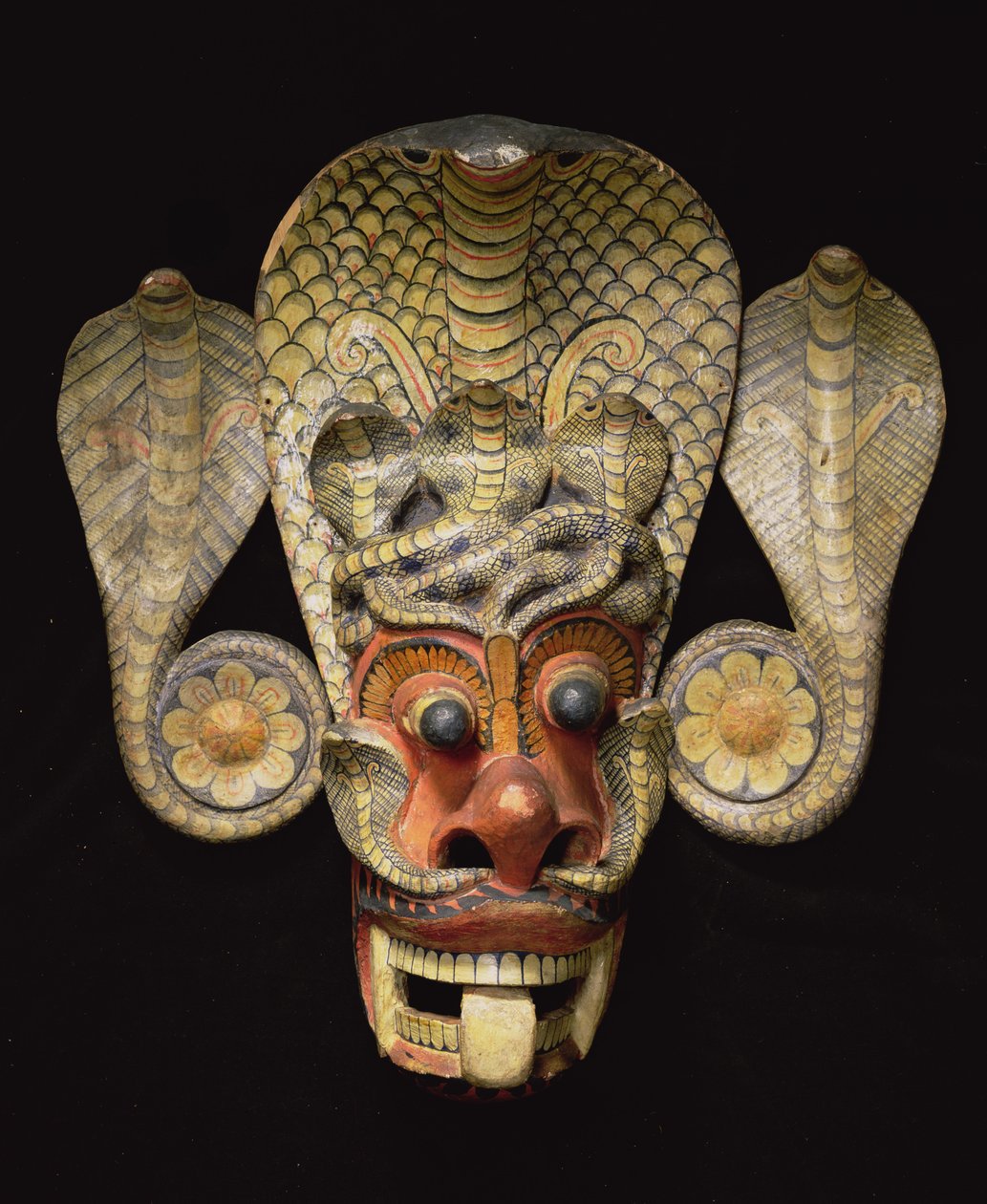 Sri Lankas mask (målat trä) av Sri Lankan School