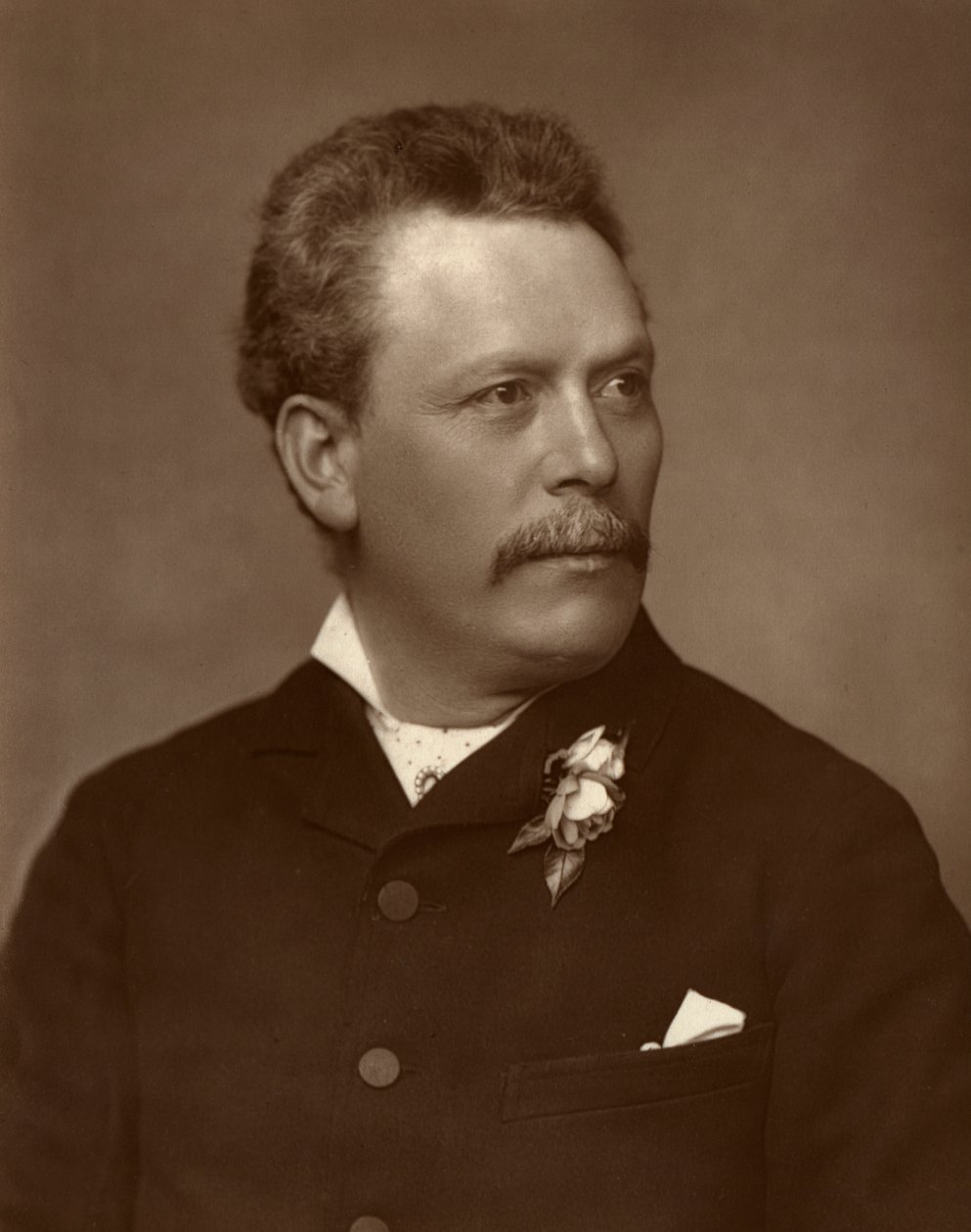Lionel Brough, brittisk skådespelare, 1884 av St James