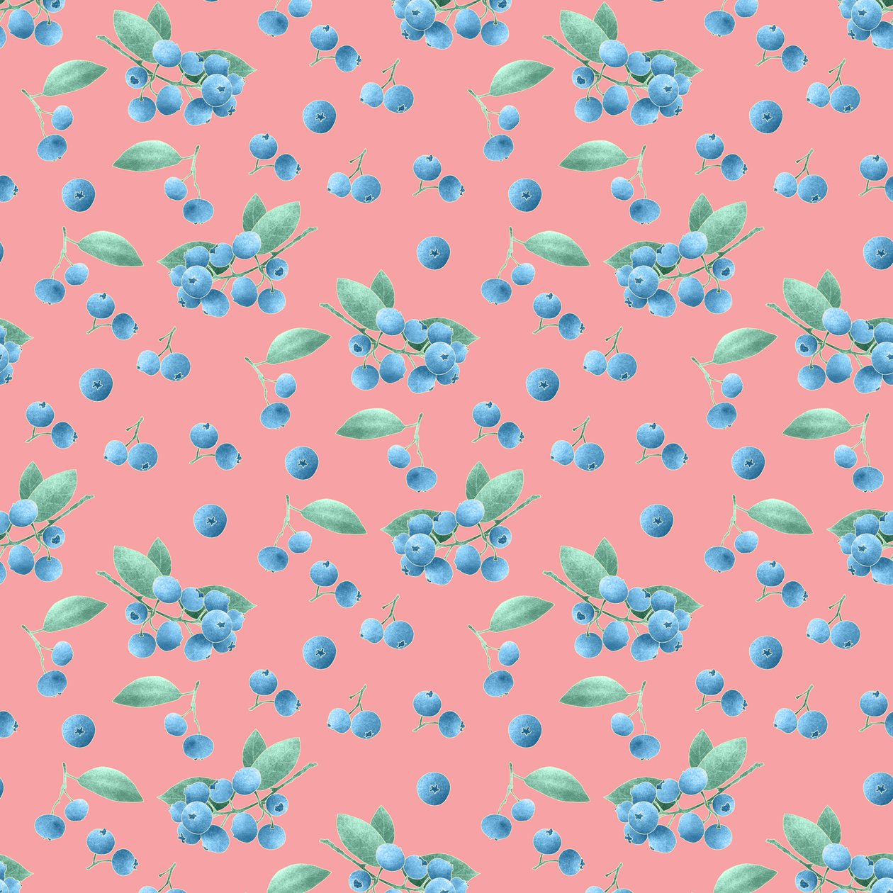 Huckleberry-mönster, 2021 (grafitpenna  digital) av Stacy Hsu