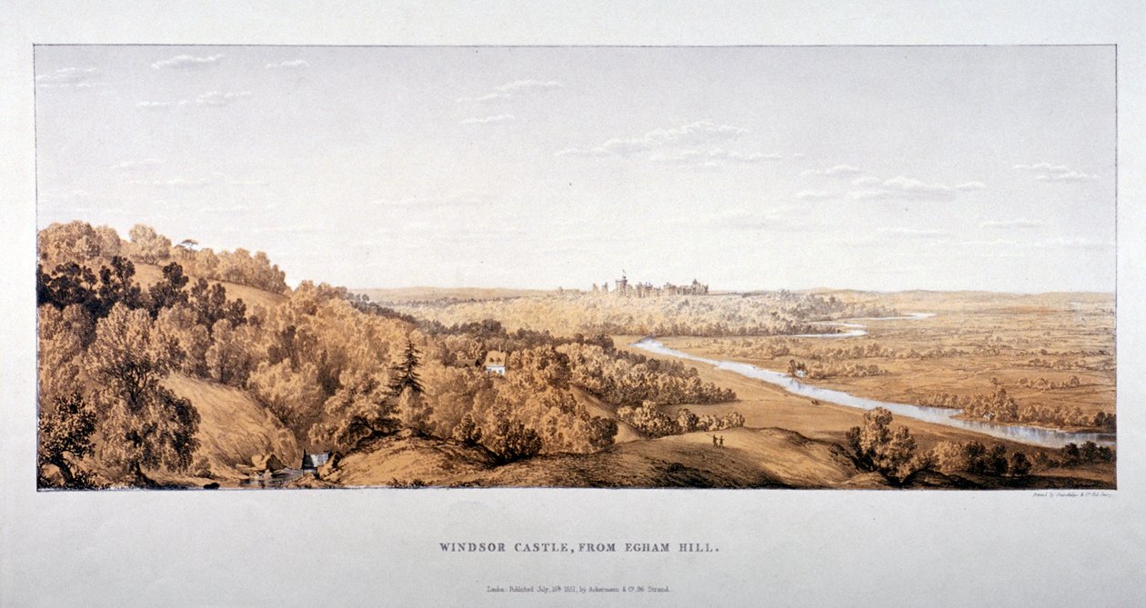 Utsikt över Windsor Castle från Egham Hill, Berkshire, 1851 av Standidge and Co