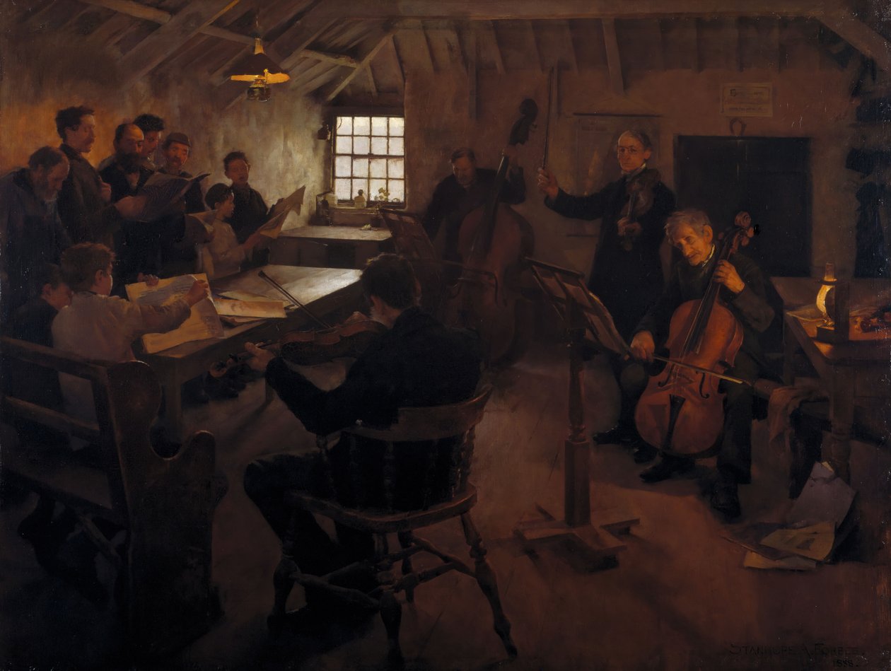The Village Philharmonic, 1888. av Stanhope A Forbes