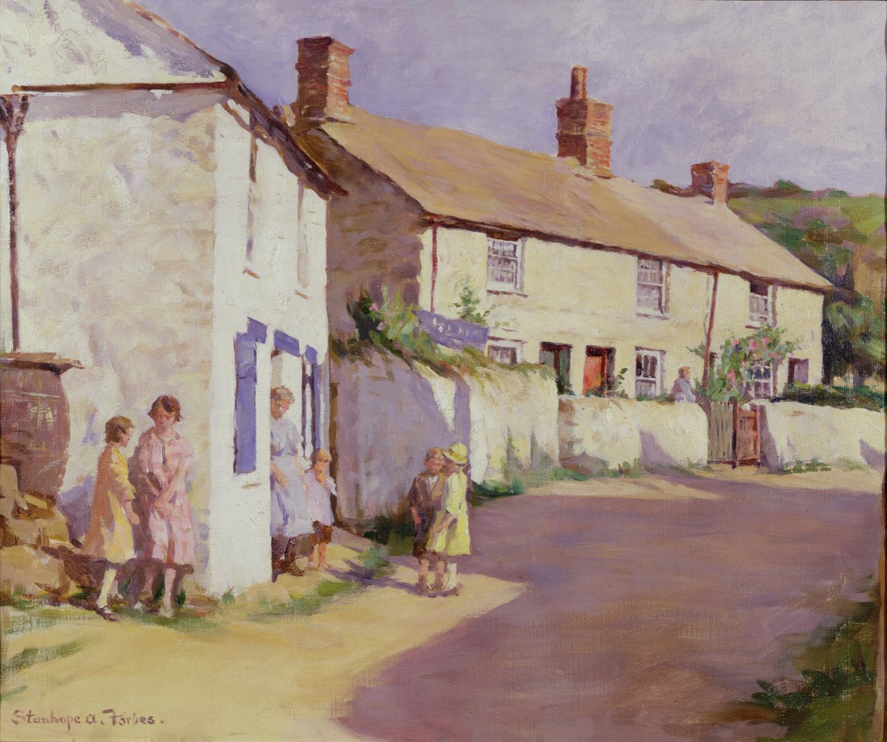 En byscen, Newlyn av Stanhope Alexander Forbes
