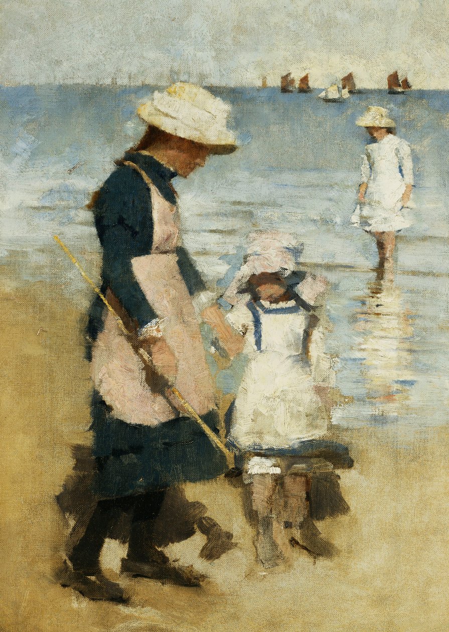 Children on the Beach, ca 1891 (olja på duk) av Stanhope Alexander Forbes