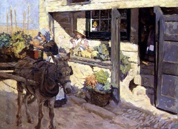 Laddar åsnevagnen av Stanhope Alexander Forbes