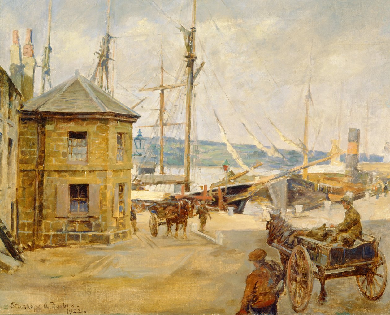 Hamnkontoret, Penzance av Stanhope Alexander Forbes