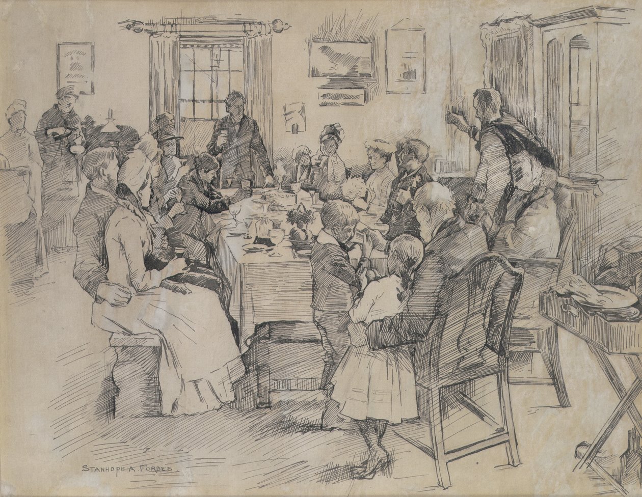 Brudens hälsa (bläck på papper) av Stanhope Alexander Forbes