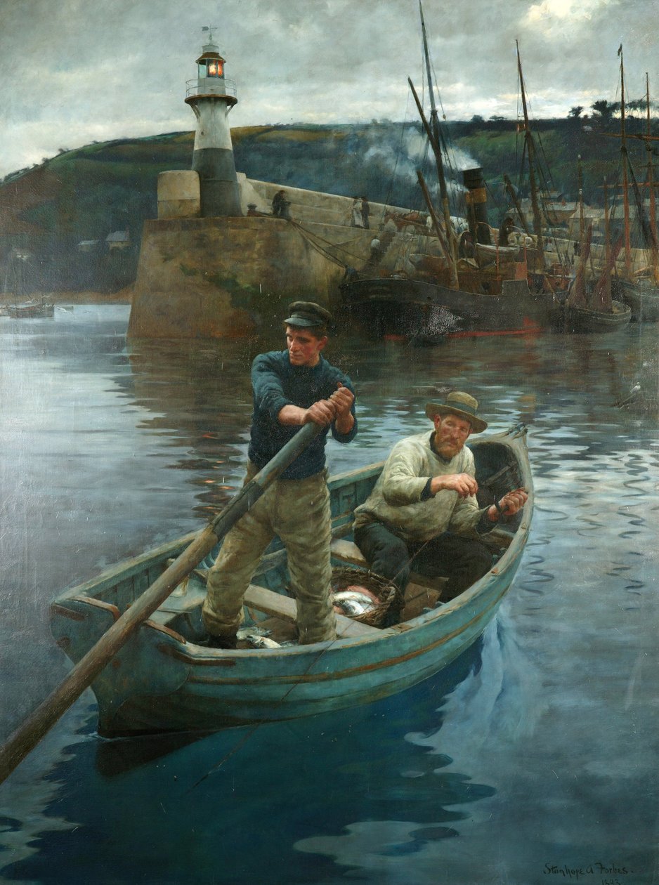Fyren i Newlyn, Cornwall av Stanhope Alexander Forbes