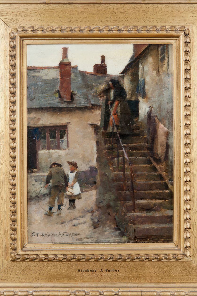 BARN PÅ EN NEWLYN GATA av Stanhope Forbes